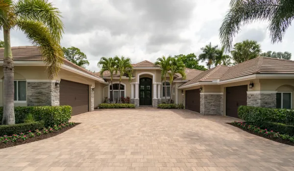 Expansive Driveway to Front Door
