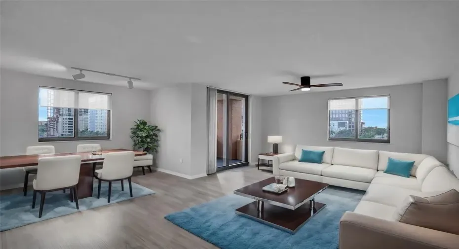 Virtually Staged Living Room