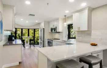 Looking into the kitchen