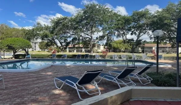 Resort style Pool located on lake.
