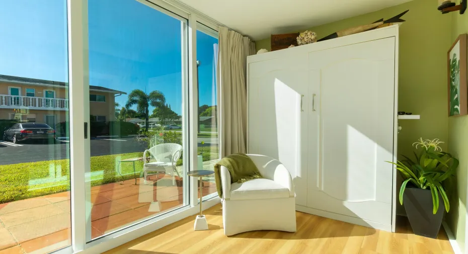 Porch with impact glass sliders
