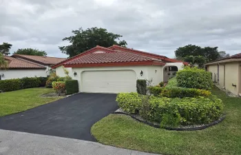 Driveway recently painted