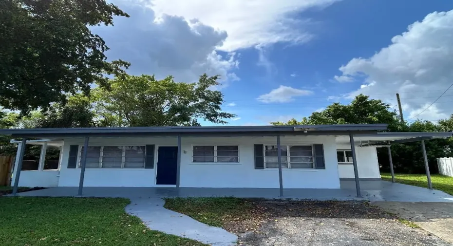 front of the house