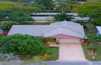 Aerial view of the house