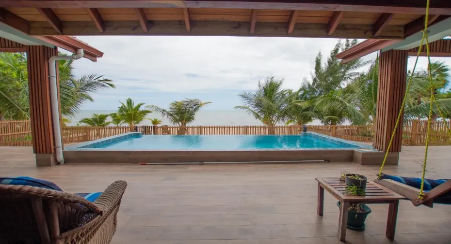 Patio Overlooking Caribbean Sea