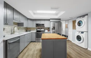 Beautifully remodeled kitchen with stainless steel appliances