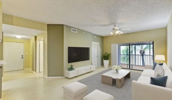 family room virtual staged