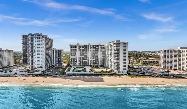The beautiful Plaza East located on the sand