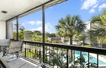 BALCONY OVERLOOKING POOL