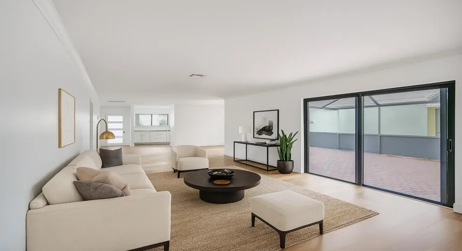 Virtually staged Living Room