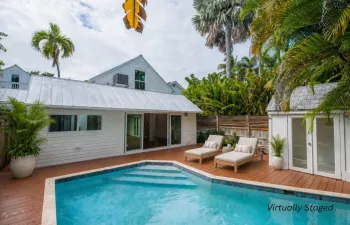 Classic 3 bedroom 2.5 bath home in Old Town Key West with a pool , spa and pool house. (Virtually Staged)