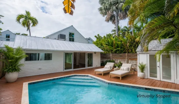 Classic 3 bedroom 2.5 bath home in Old Town Key West with a pool , spa and pool house. (Virtually Staged)
