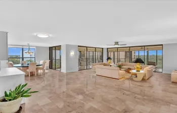 Wide spacious living areas open onto wraparound balcony with impact sliders