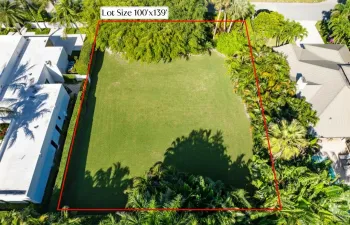 Lot size 100' wide x 139' deep