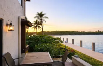 View from the property overlooking the Intracoastal Waterway and private dock.