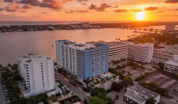 Aerial sunrise