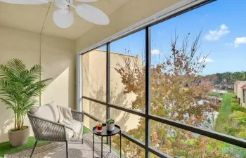 Virtual staging. private balcony