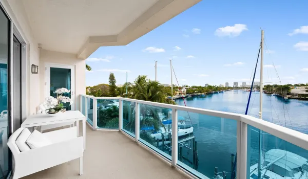 Exceptional, unobstructed water views of Rio Barcelona and Intracoastal.