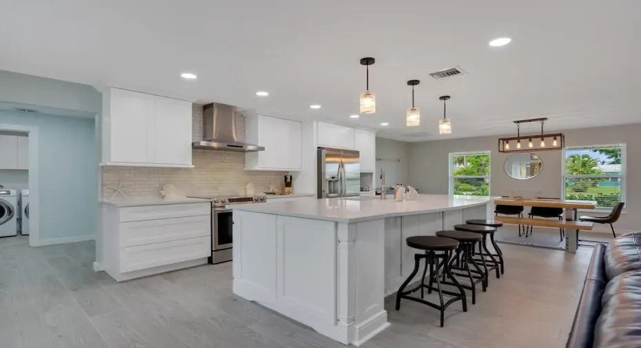 kitchen and dining