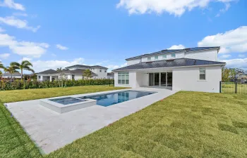 Back exterior with pool