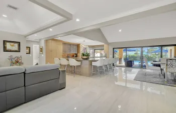 Open concept and vauled ceiling