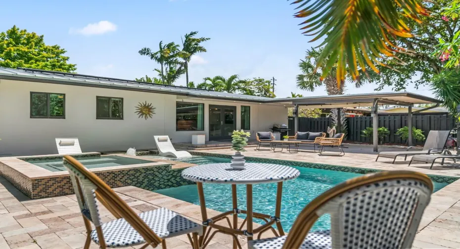 Lovely front courtyard pool...