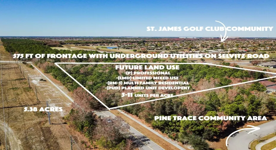Future Zoning allows from 5 to 11 Units Per Acre!