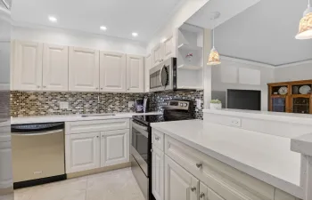 Open kitchen is great for entertaining
