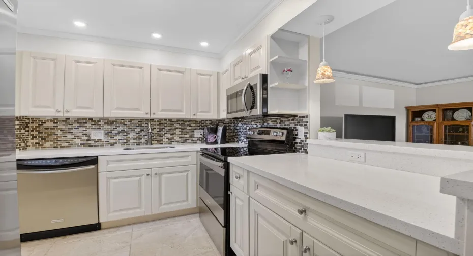 Open kitchen is great for entertaining