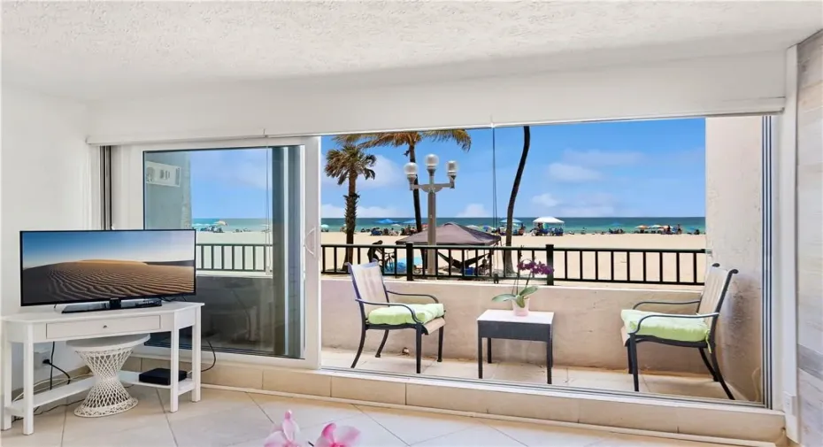 your direct ocean beach balcony