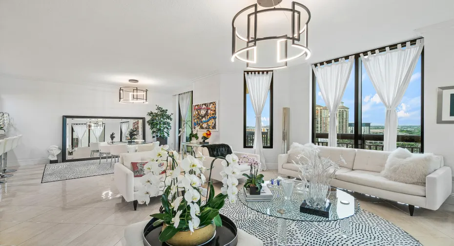 Stunning Living & Dining Area w/ Views
