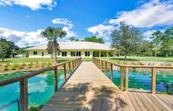 pond and deck