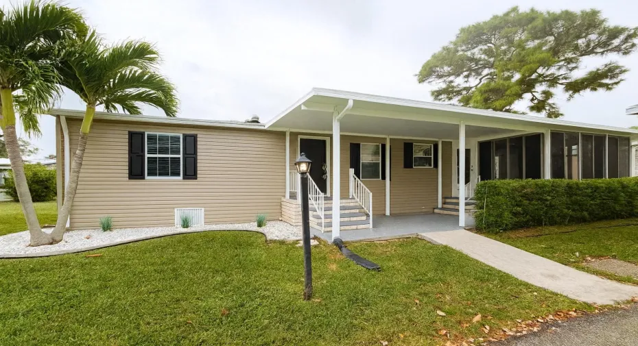 Front view of the home
