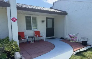 Front door of unit