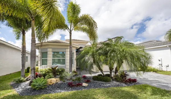 Beautifully enhanced landscaping with lighting!