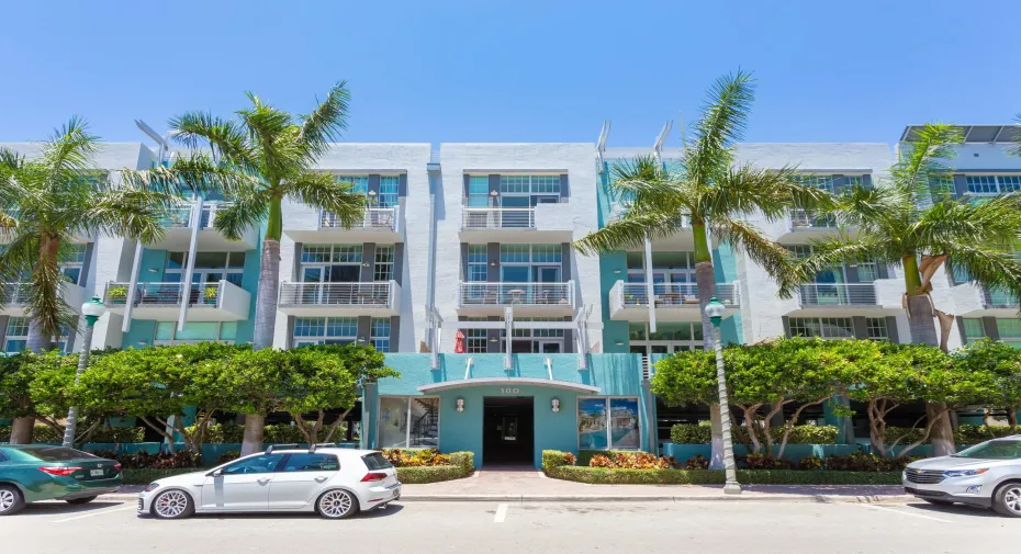 front of building