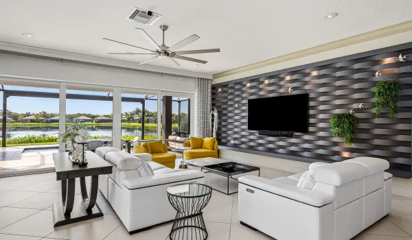 accent wall in living room