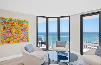 sitting area with ocean view