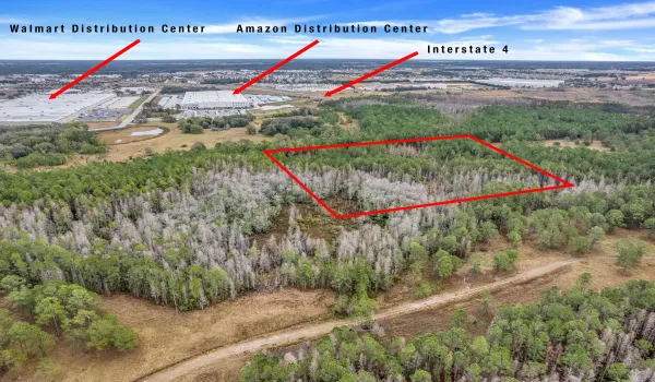 10.11 Acres of raw land close to all these distribution centers.