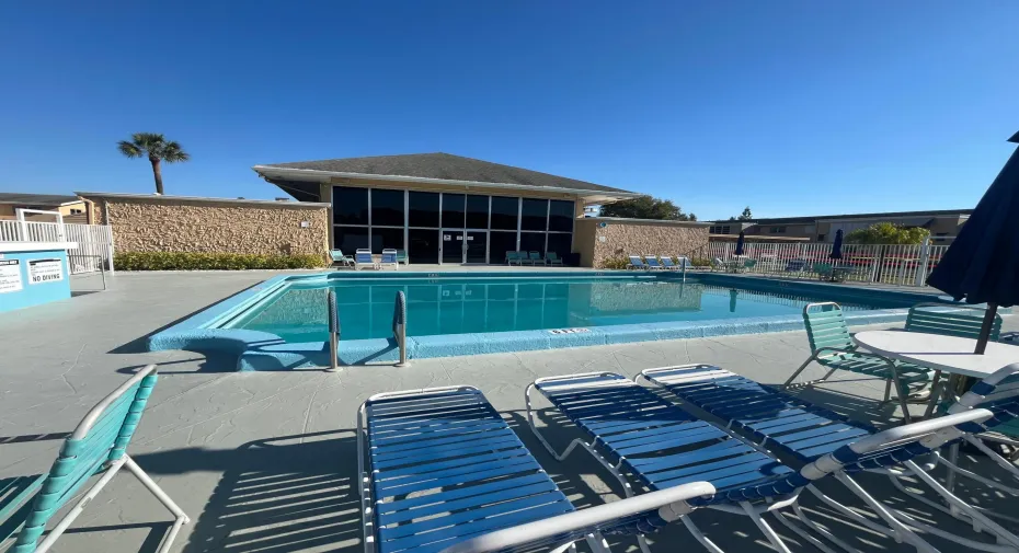 community clubhouse and pool area.