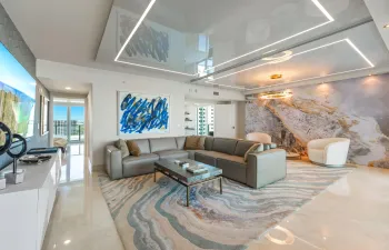 OP 901 2026 living ROOM WITH BLUE ART