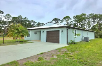 Front with Long Driveway