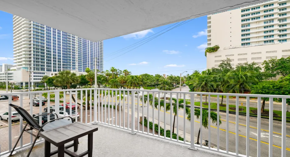 Balcony with direct ocean views!