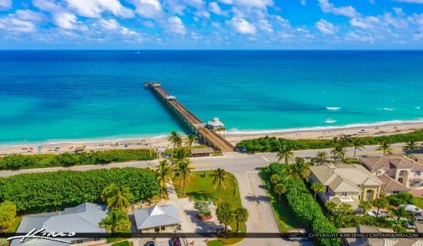 Drone view of Juno Pier