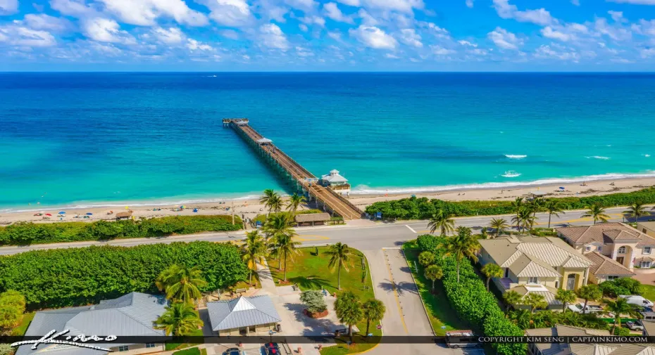 Drone view of Juno Pier