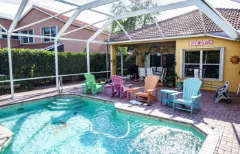 screened pool view