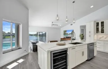 Kitchen Island with Lake and Pool