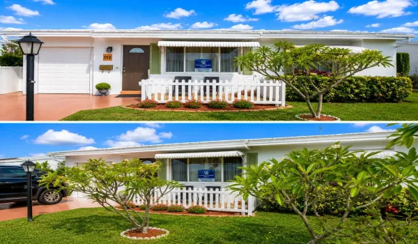 Your tropical white Picket fence front view