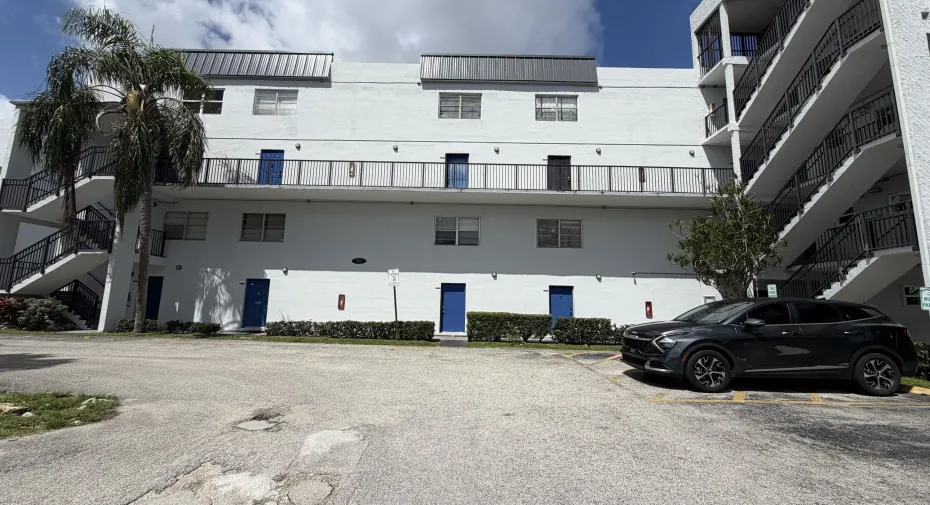 front of building