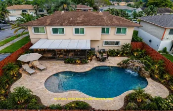 AI pool and backyard generated